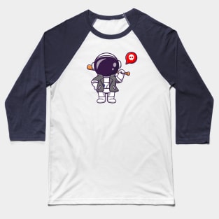 Cool Astronaut With Baseball Bat And Jacket Cartoon Baseball T-Shirt